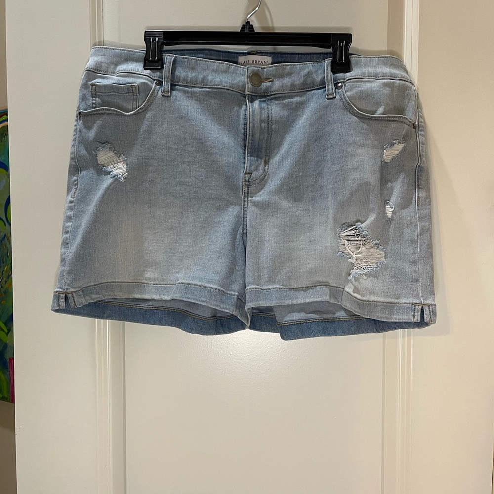 Lane Bryant Flex Magic Waistband Jean Shorts Distressed Size 20
